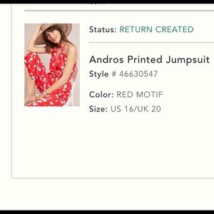 Anthropologie jumpsuit